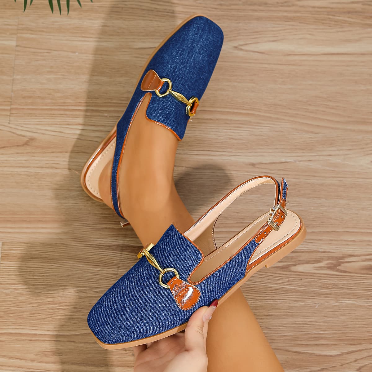 Baotou Half Slippers for Women Summer Outdoor 2025 Autumn New Flat Low Heel Open Back One-Strap Lazy Shoes