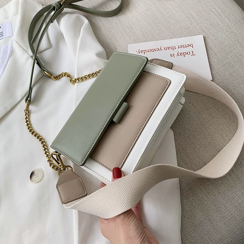 Women's Fashionable Trendy Chain Summer Stylish Crossbody Bag Ins Summer Ladies Handbag New Style Leather Purses