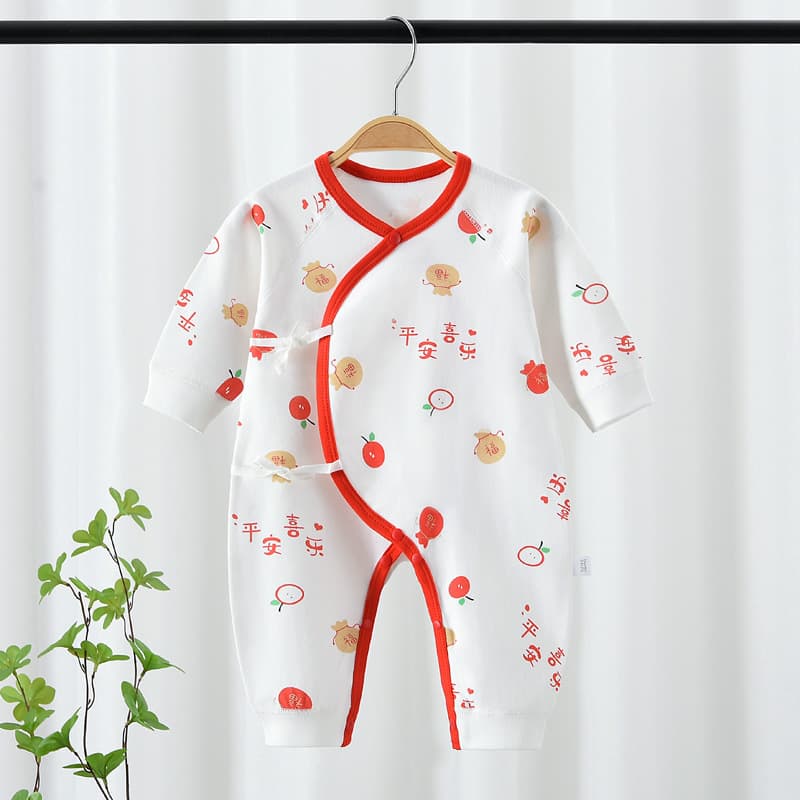 Newborn Baby Onesie Seamless Cotton Monk Style Infant Sleepwear for Newborns