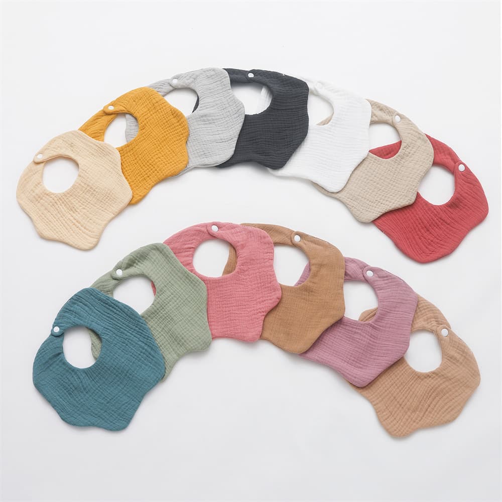 Class A Six-Layer Thickened Pure Cotton Gauze Drool Bibs, 360-Degree Baby Bibs