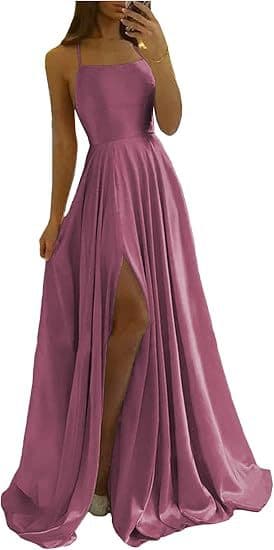 Suspender Evening Dress European and American Export Elegant Socialite Banquet Slit Dress 2025 New Fashionable and Graceful