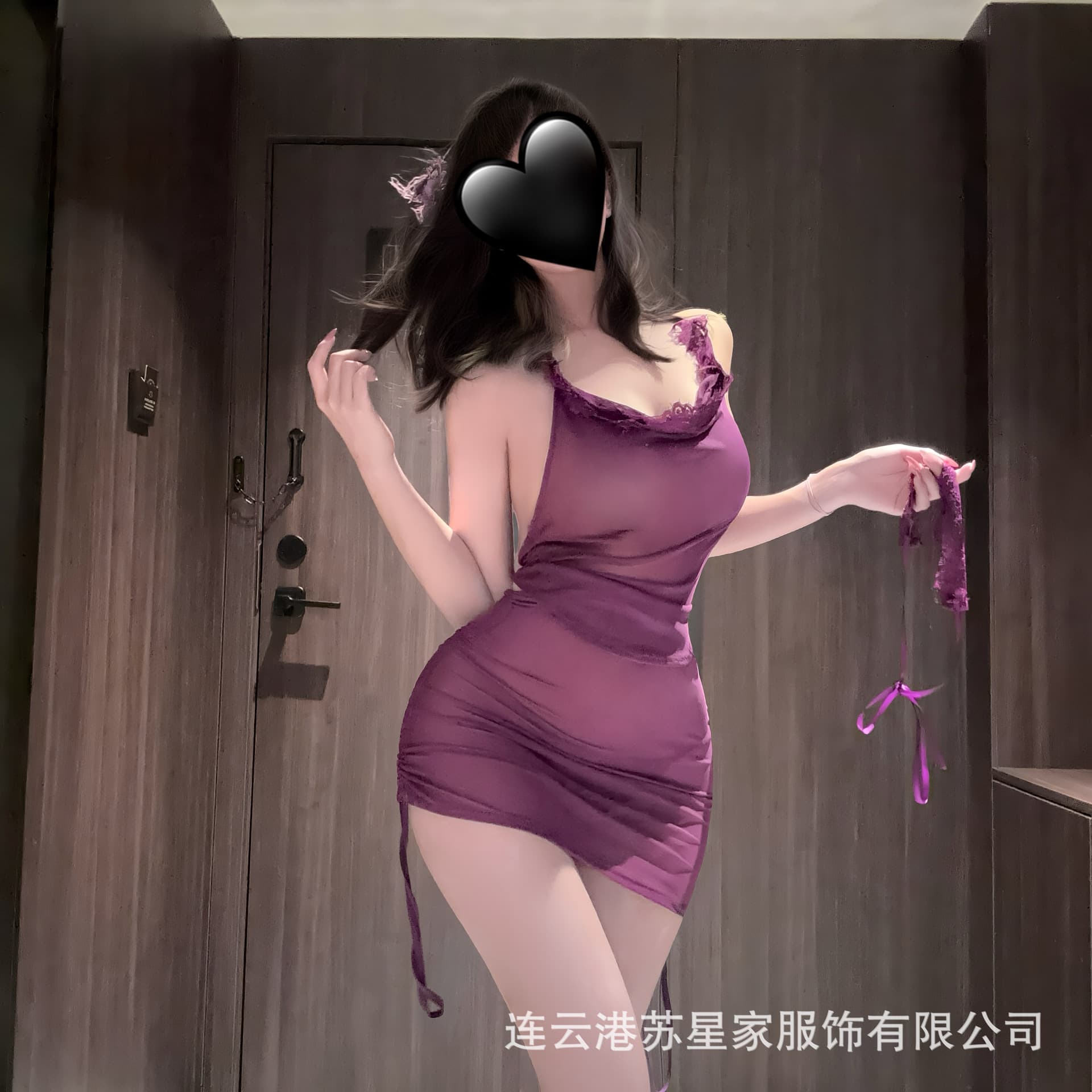 Plus Size Sexy Lingerie Pure Desire Sleepwear Sheer Temptation No-Removal Sleepwear Two-Way Wear Hot Girl Set