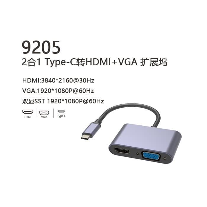 Cross-border Factory Type-C to Dual DP Converter Hub Docking Station MST/SST 8K Docking Station for Computer
