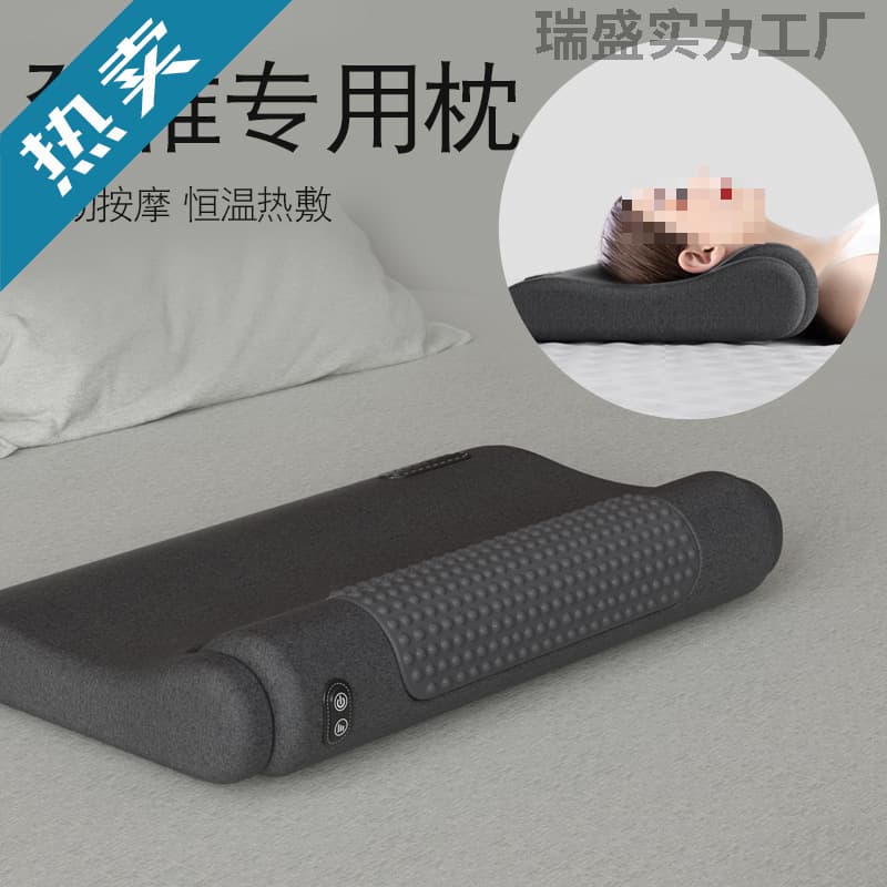 Cervical Pillow for Neck Support, Improve Sleep, Massage Spine Traction with Heating, Cylindrical Neck Protection Pillow