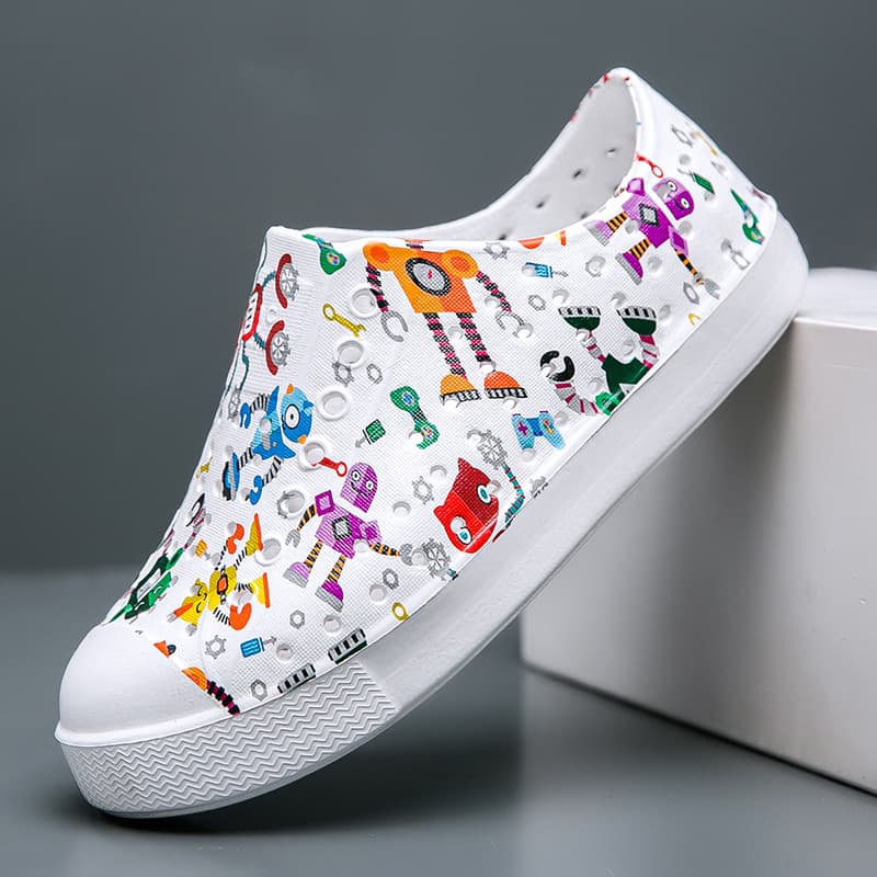 Children's Crocs, Boys' and Girls' Open-Toe Beach Sandals, Summer Soft-Soled Play Water Wading Rain Boots, Casual and Breathable