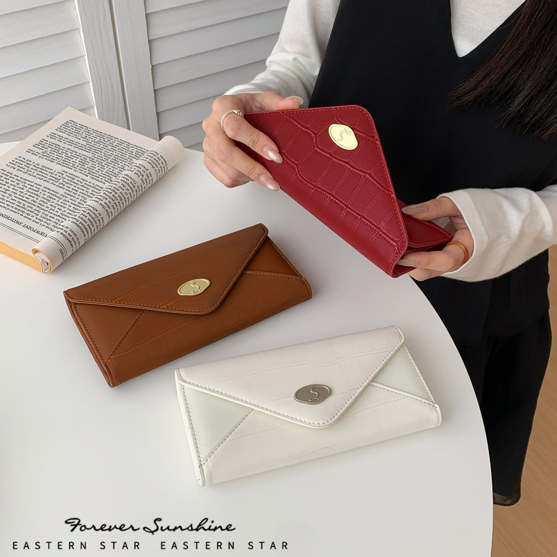 Letter from Spring~Simple Korean-Style Ins-Style Women's Large Wallet and Phone Bag with Large Capacity, In Stock Wallet