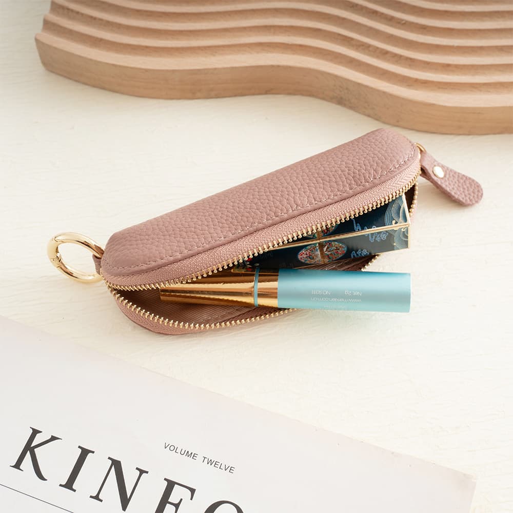 Custom Amazon Top-Grain Leather Coin Purse for Women Fashion Jewelry Bag European and American Design Genuine Leather Mini Coin Purse