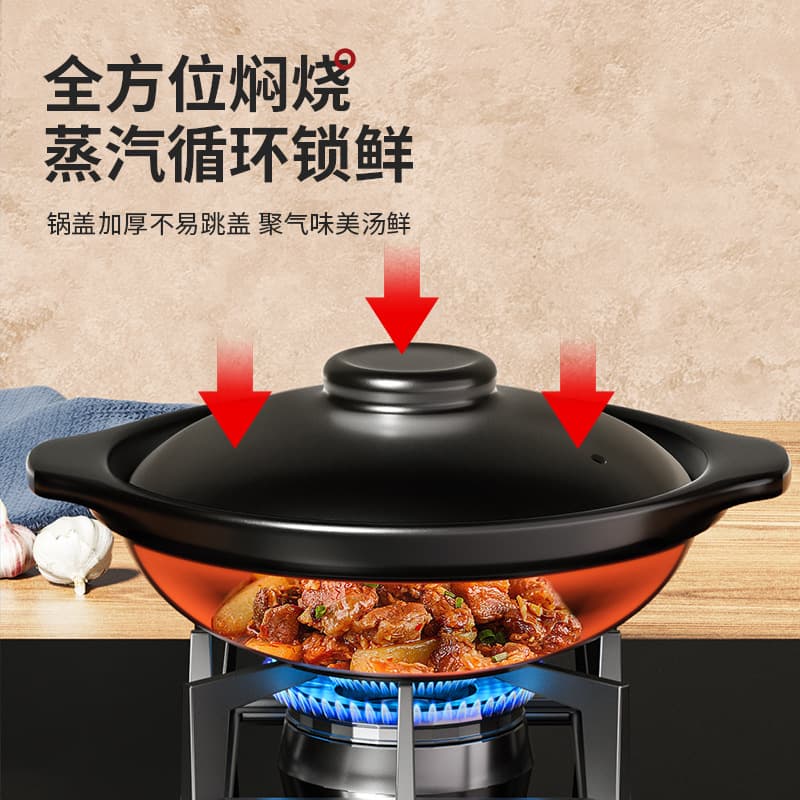 Home-use sandpot stew pot, gas-stove resistant high-temperature dry-cooking clay pot rice, specialized ceramic soup pot for commercial wholesale