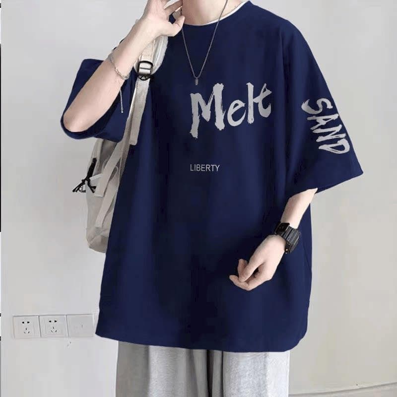 100% Cotton Short Sleeve T-Shirt for Men Summer New Trendy American Loose Fit 2-300 lbs Men's Undershirt T-Shirt