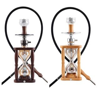 Artistic Arabic Hookah Light, Ambient Hookah Atmosphere Light, Touch Switch, Solid Wood Hourglass Shape, Shisha