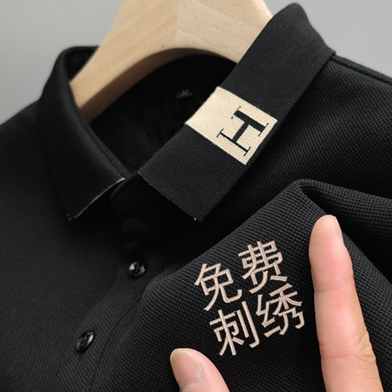 High-end POLO shirt custom logo short-sleeved summer team work clothes T-shirt embroidered advertising cultural shirt custom diy