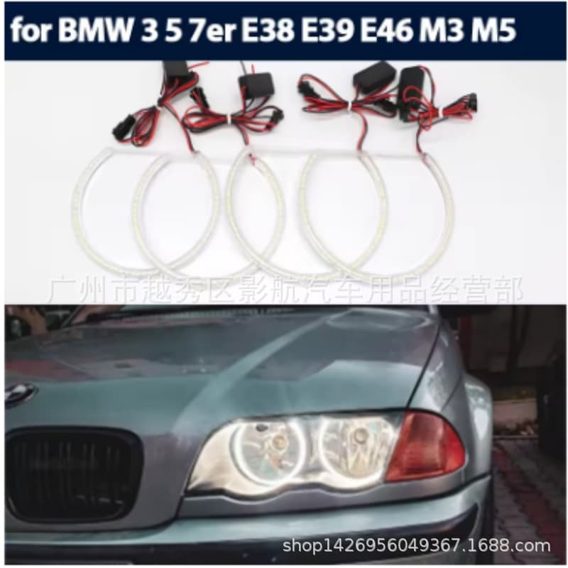 Suitable for BMW 3/5/7 series E36 E46 E39 E38 SMD 131/146MM LED angel eye daytime running lights