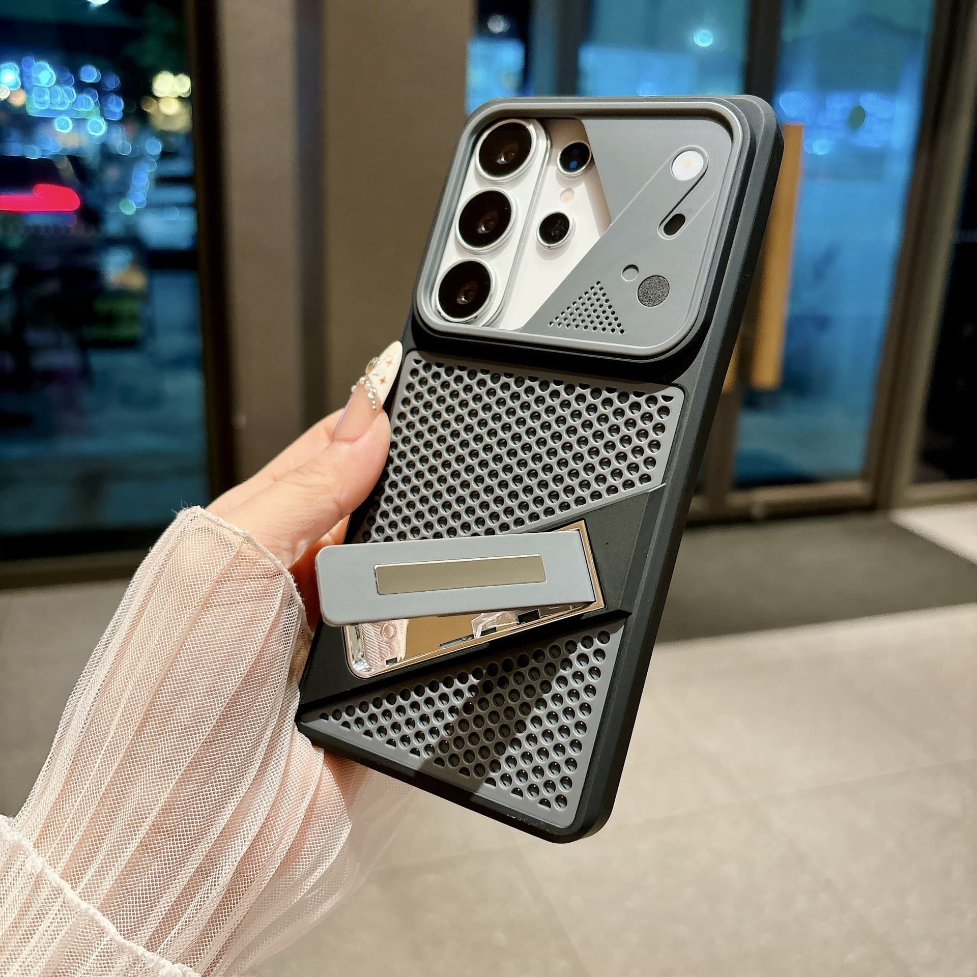 Suitable for Samsung S26Ultra Ice Front Cooling Bracket Mobile Phone Case Breathable S25Ultra Anti-fall A57 Protective Case