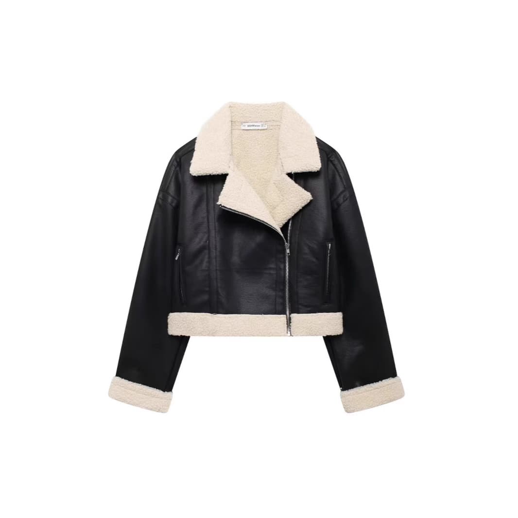 Cross-border Trade AliExpress Hot New Product Wholesale Women's Clothing ZR Stock Lamb Fur Turn-down Collar Jacket Coat
