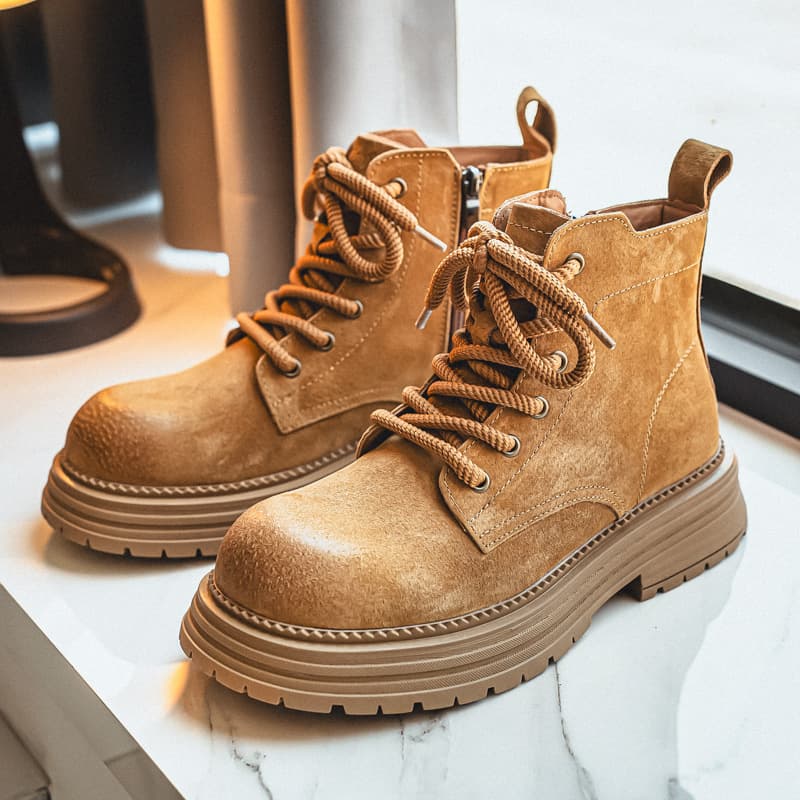 Men's Desert Boots 2025 New Autumn/Winter Couple Camel Boots British Style High-Top Outdoor Work Boots