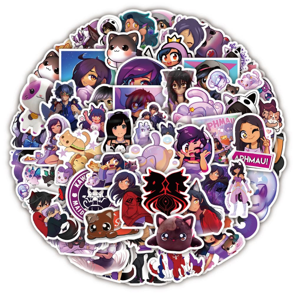 60 Cartoon Game Aphmau Graffiti Stickers Notebook Helmet Car Guitar Decals Scrapbook