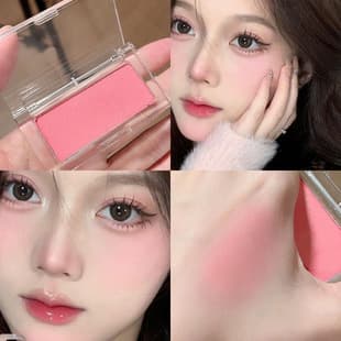 Creamy Silky Monochrome Blush Stick Natural Glow Nude Makeup Korean Style Easy to Blend Strawberry Pink Blush Mud