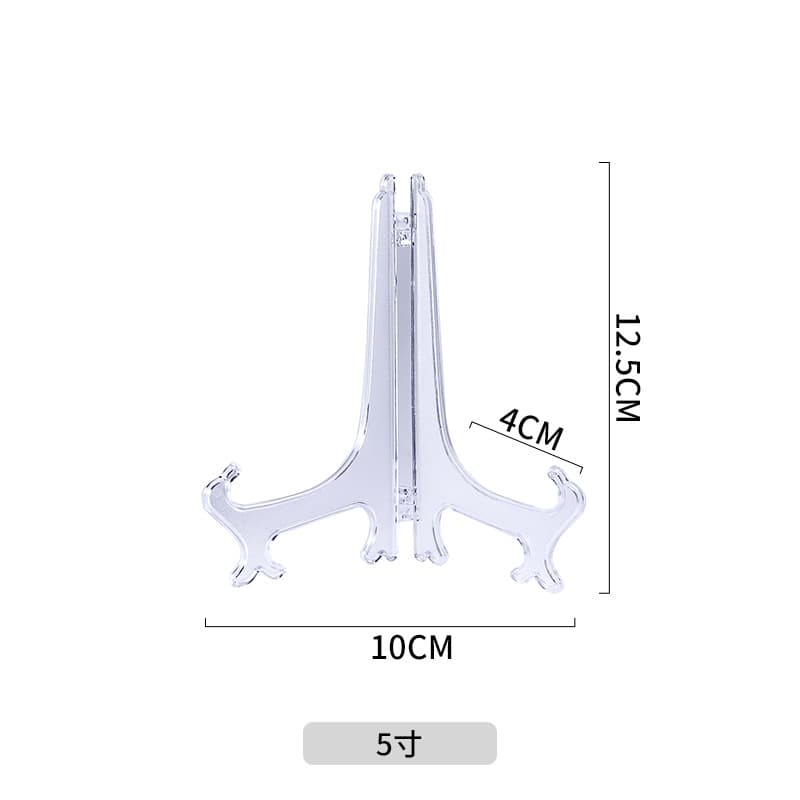 Ceramic Plate Holder Round Plate Stand Frame Tray Stand Plate Bracket Plastic Bracket Transparent Tea Cake Holder