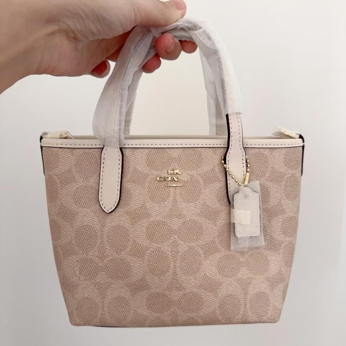 Koujia City15 Tote Bag Classic Printed Basket-Style Women's Bag Mini Shoulder Crossbody Bag Trendy Handbag