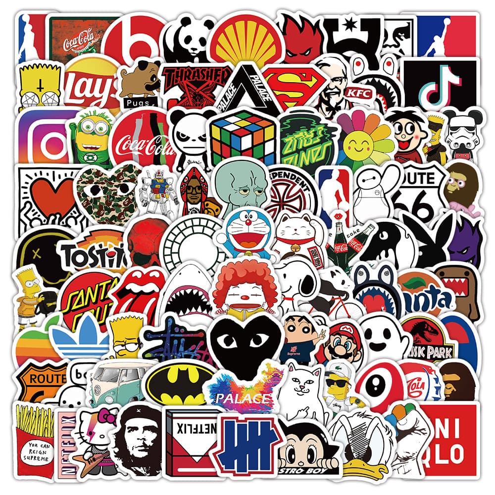 240 new cross-border hot selling cool skateboard guitar refrigerator phone case car decoration stickers stickers