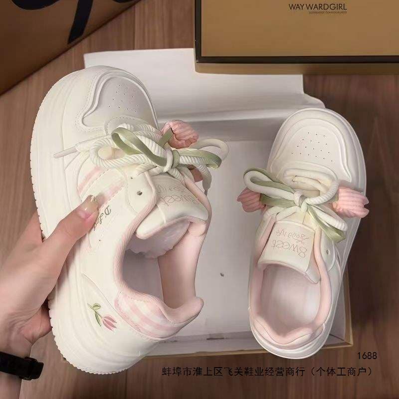 2026 Early Spring New Ultra-Soft Canvas Shoes Lace-Up White Sneakers Design Casual Comfortable Wear-Resistant Non-Slip Commute Shoes