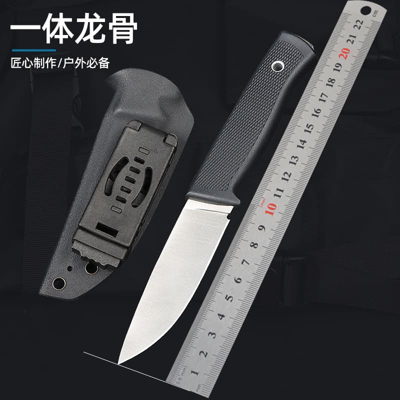 Outdoor Military Grade High Hardness Stainless Steel Non-Folding Tactical Knife Self-Defense Straight Blade Utility Knife