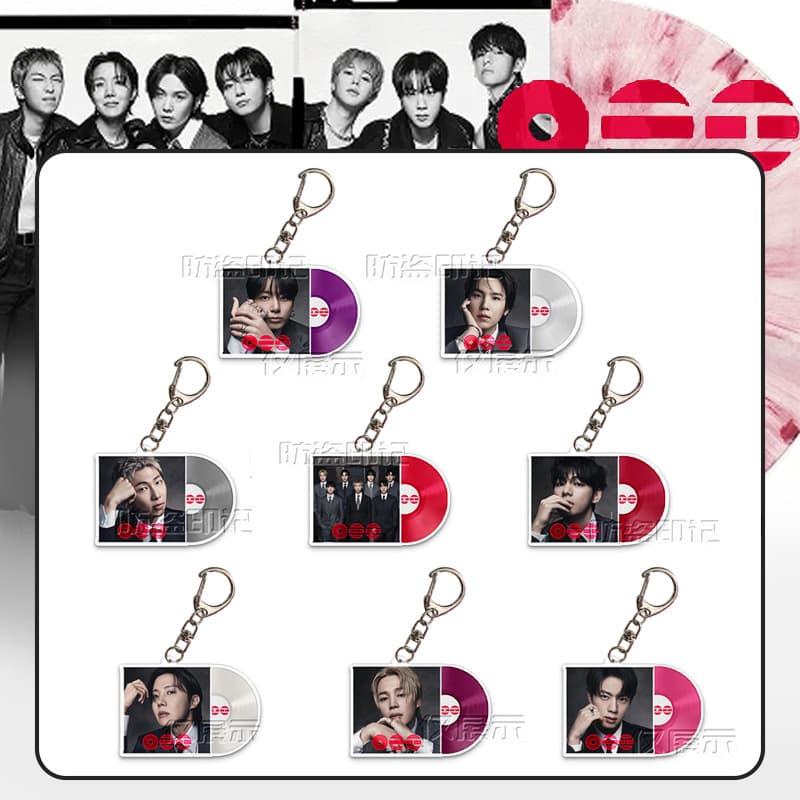 BTS "ARIRANG" Vinyl Single Acrylic Keychain CD Disc Bag Charm
