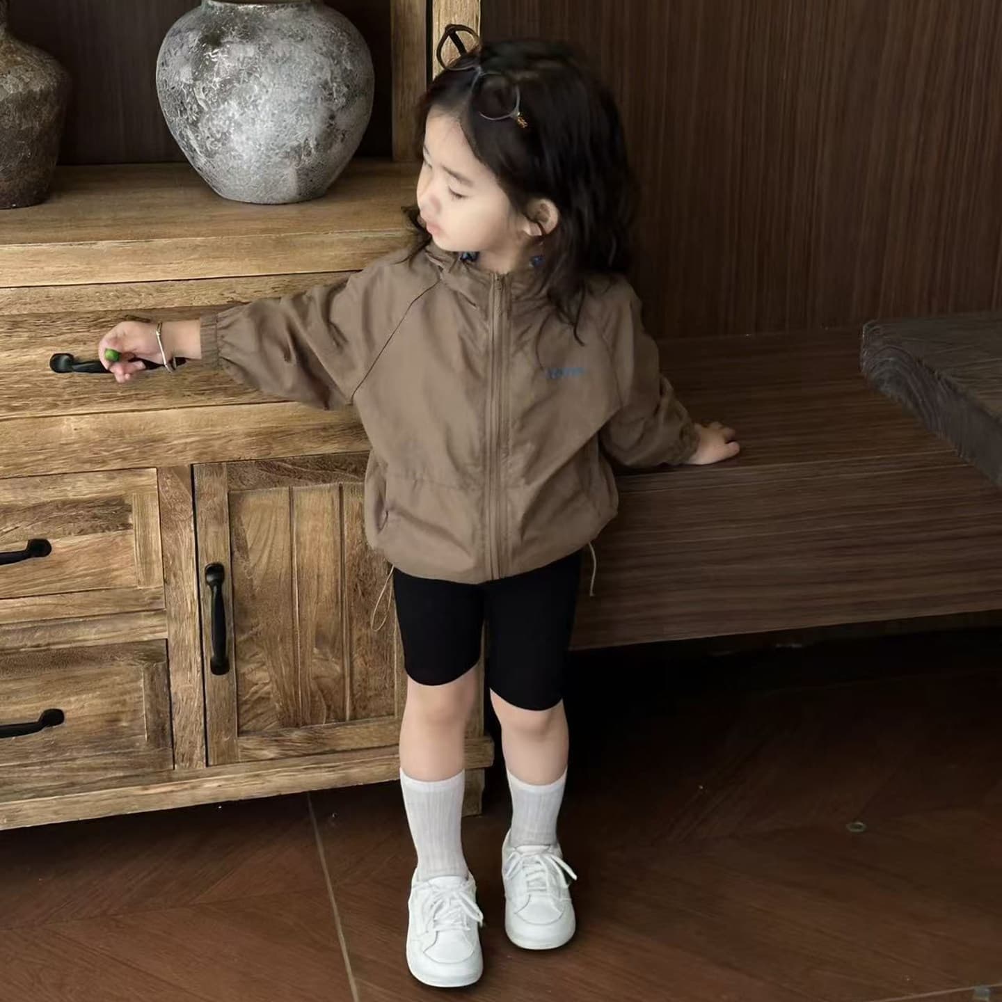 Girls Jacket 2026 Spring New Children Sports Casual Versatile Hooded Sun Protection Jacket for Little Girls
