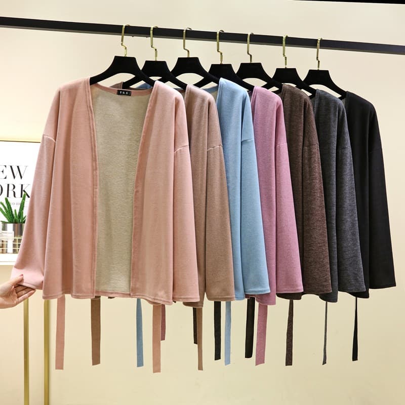 Short Velour Bathrobe 2024 New Women's Fall/Winter Fleece-Lined Thick Pajama Robe Plus Size Homewear Top