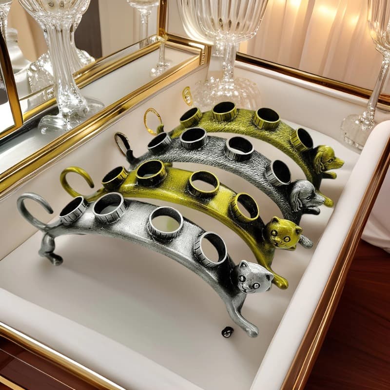 Cross-border Wine Pourer Stand Base, Deer Head Decanter Holder with Animal-themed Stopper Base