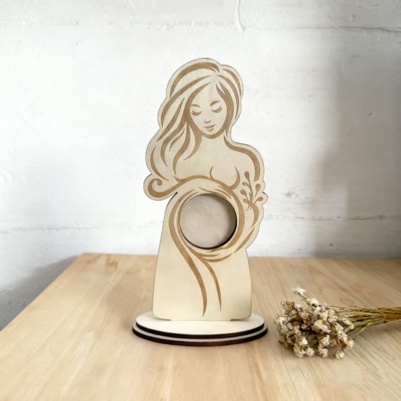 New Cross-Border Baby Birth Commemorative Wooden Stand, Pregnancy Ultrasound Photo Holder Keepsake