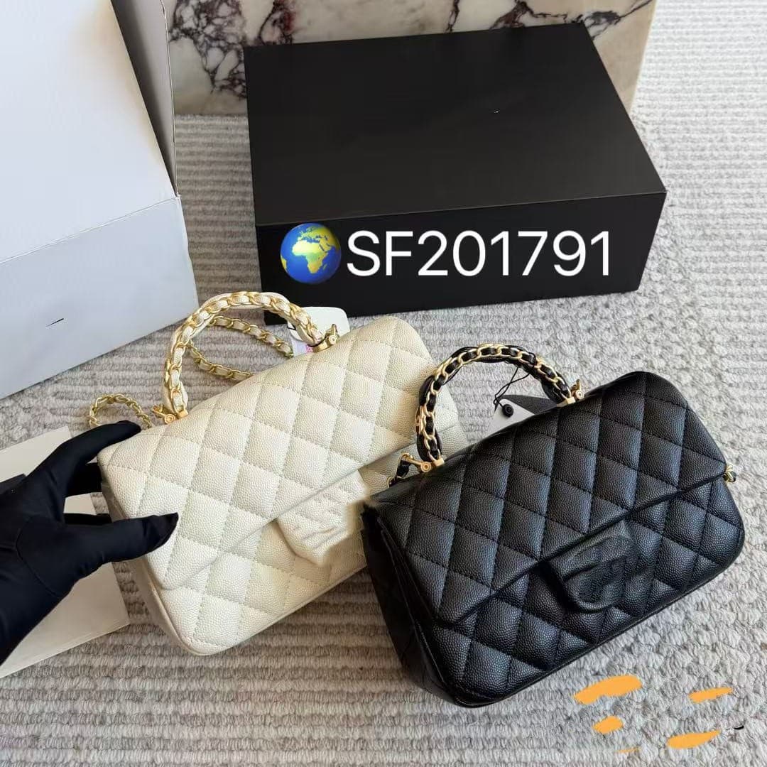 New spring and summer bags for women, hand-held chain bag, small gold ball crossbody bag, small fragrant rhombus single shoulder crossbody bag