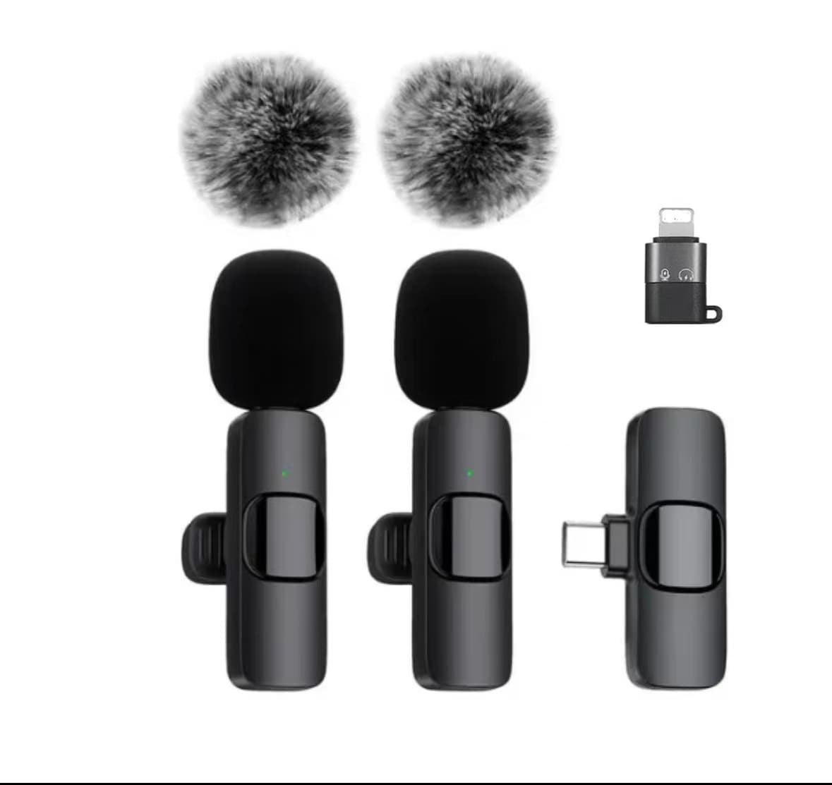 Cross-border TikTok Wireless Lavalier Microphone Mini Live Streaming Microphone for Phone Outdoor Recording Noise Reduction Clip-on Mic