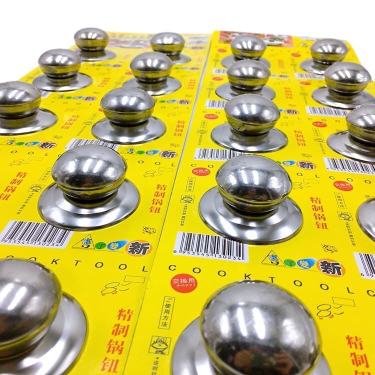 Stainless Steel Pot Lid Knob Non-Scalding Metal Pot Top Knob Steel Pot Twist Pot Lid Pot Top Accessories Kitchen Supplies