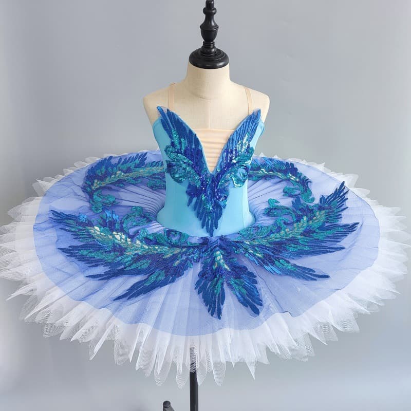 Kids Ballet Strapless Dress Dance Costume Girls Performance Sleeping Beauty Tutu Ballet Tulle Skirt