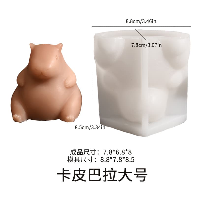 Capybara Mold - Capybara Shaped Cake Panna Cotta Capybara Candle Mold Squishy Silicone Mold