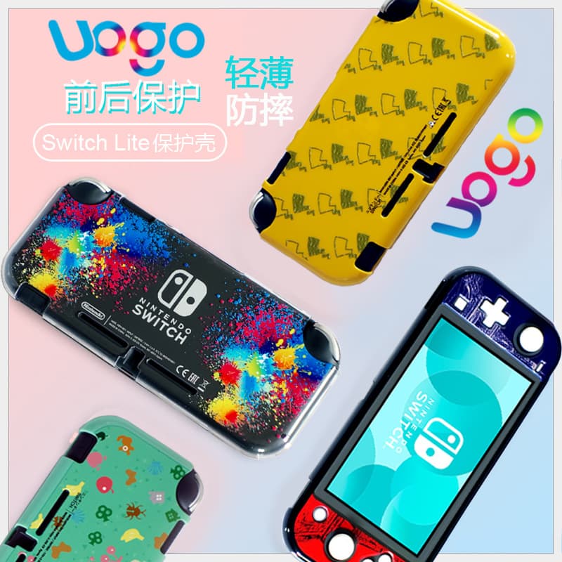 Switch Lite New Crystal Case with Embossed Painted Shell Mini Color Shell NS Game Theme Hard Case