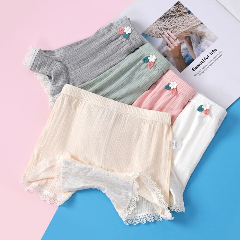Girls Summer Safety Shorts, Cute Princess Style Slim Fit Anti-Exposure Baby Bottom Shorts Modal Children's Underpants