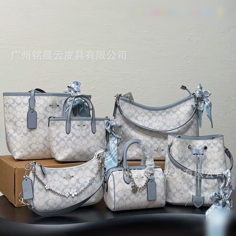 Kou Jia Series Boston Basket Bag Tote Bag Terry Underarm Bag Small Mahjong Bucket Bag Summer New Arrivals