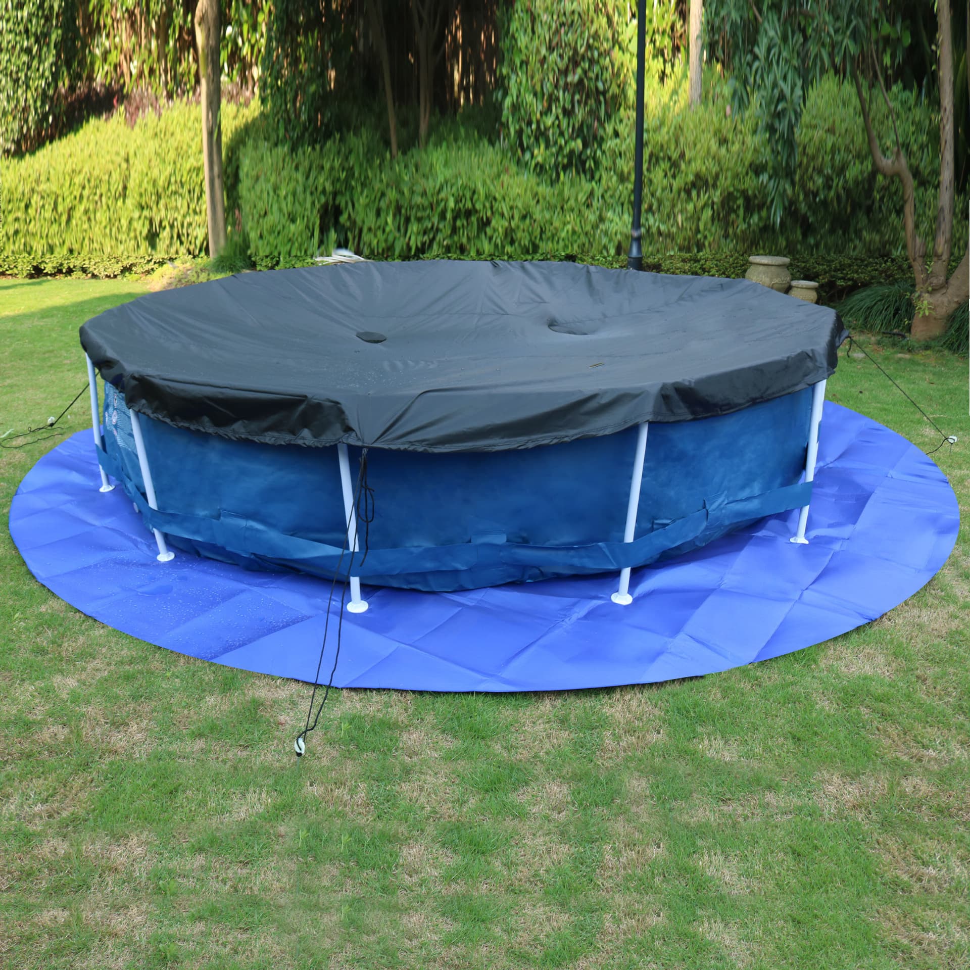 Amazon Outdoor Swimming Pool Protective Mat Indoor Pool Anti-Slip Water-Absorbent Felt Cloth Inflatable Pool Waterproof Mat