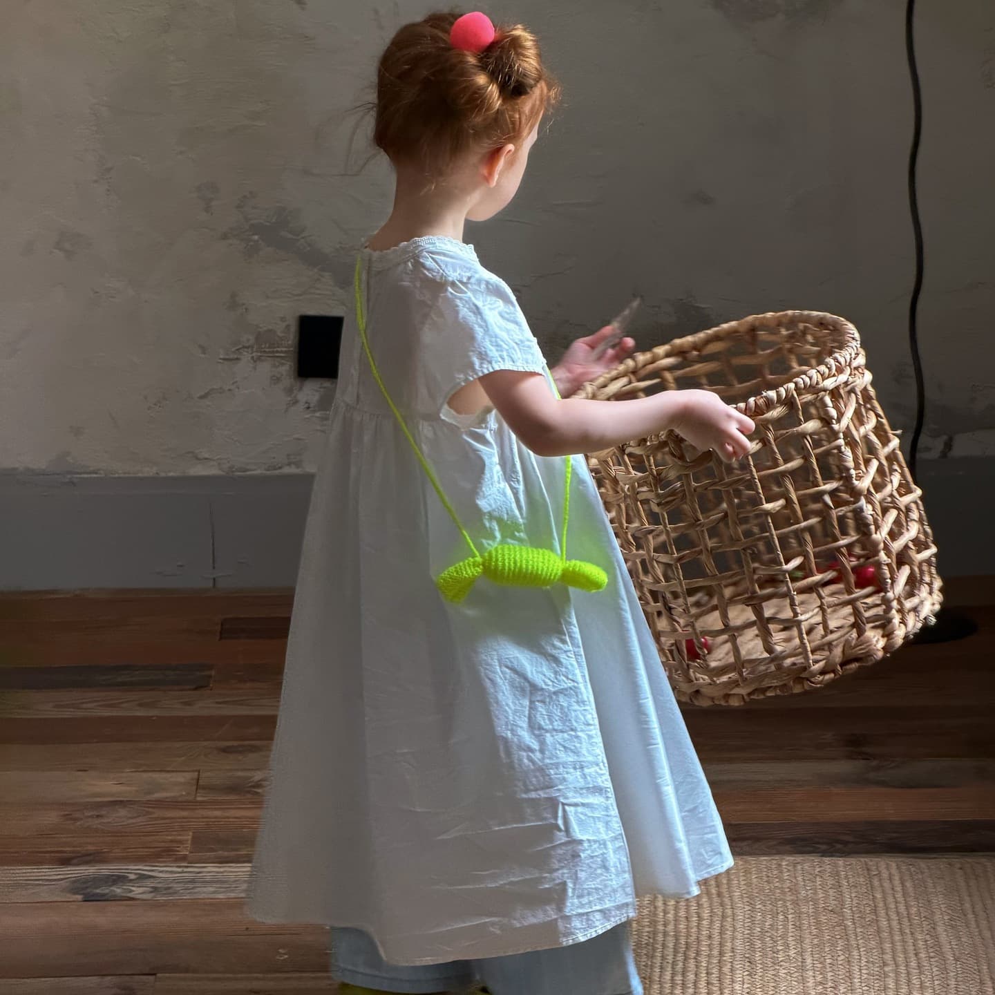 Jian Zi Dan Korean-style Children's Clothing 2026 Summer New Girls' Dress White Puff Sleeve Cotton Fabric Premium Cotton Dress