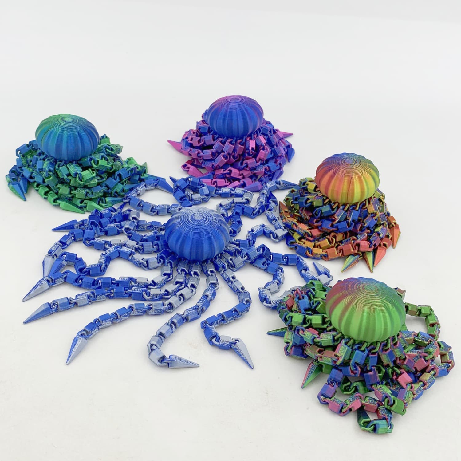 New Cross-Border 3D Printed Jellyfish Simulation Animal Figure Articulated Movable Home Decoration Ornament Children's Toy