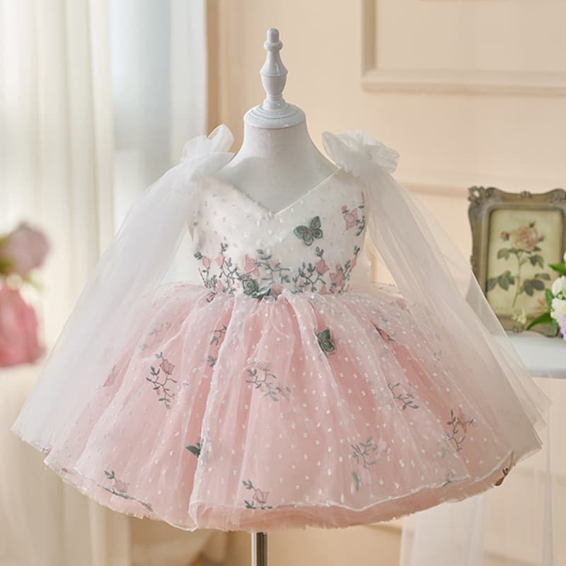 2026 New Cute 1st Birthday Girl Dress Children's Birthday European-American Style Princess Dress