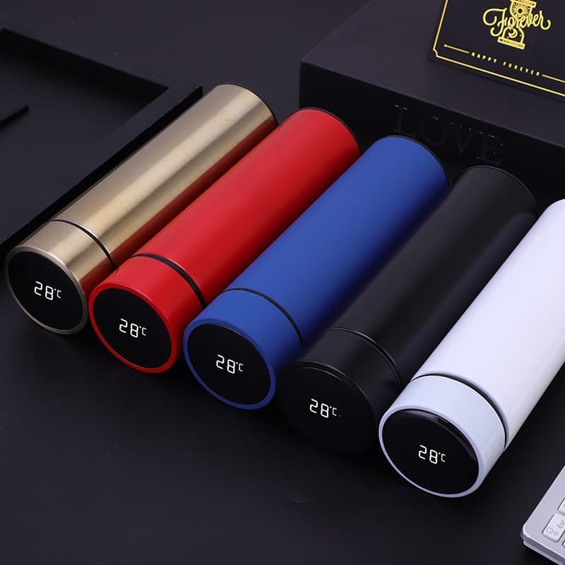 Replaceable Electronic Smart Insulated Mug 304 Stainless Steel Double-Layer Large Capacity Corporate Design Simple Advertising Gift