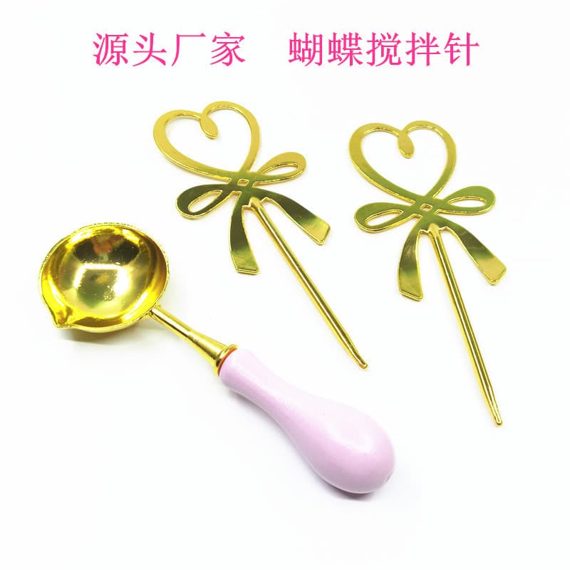 Butterfly Stirring Needle Fire Paint Stamp Tool Metal Stirring Stick Butterfly Needle Musical Note Stirring Needle Source Manufacturer