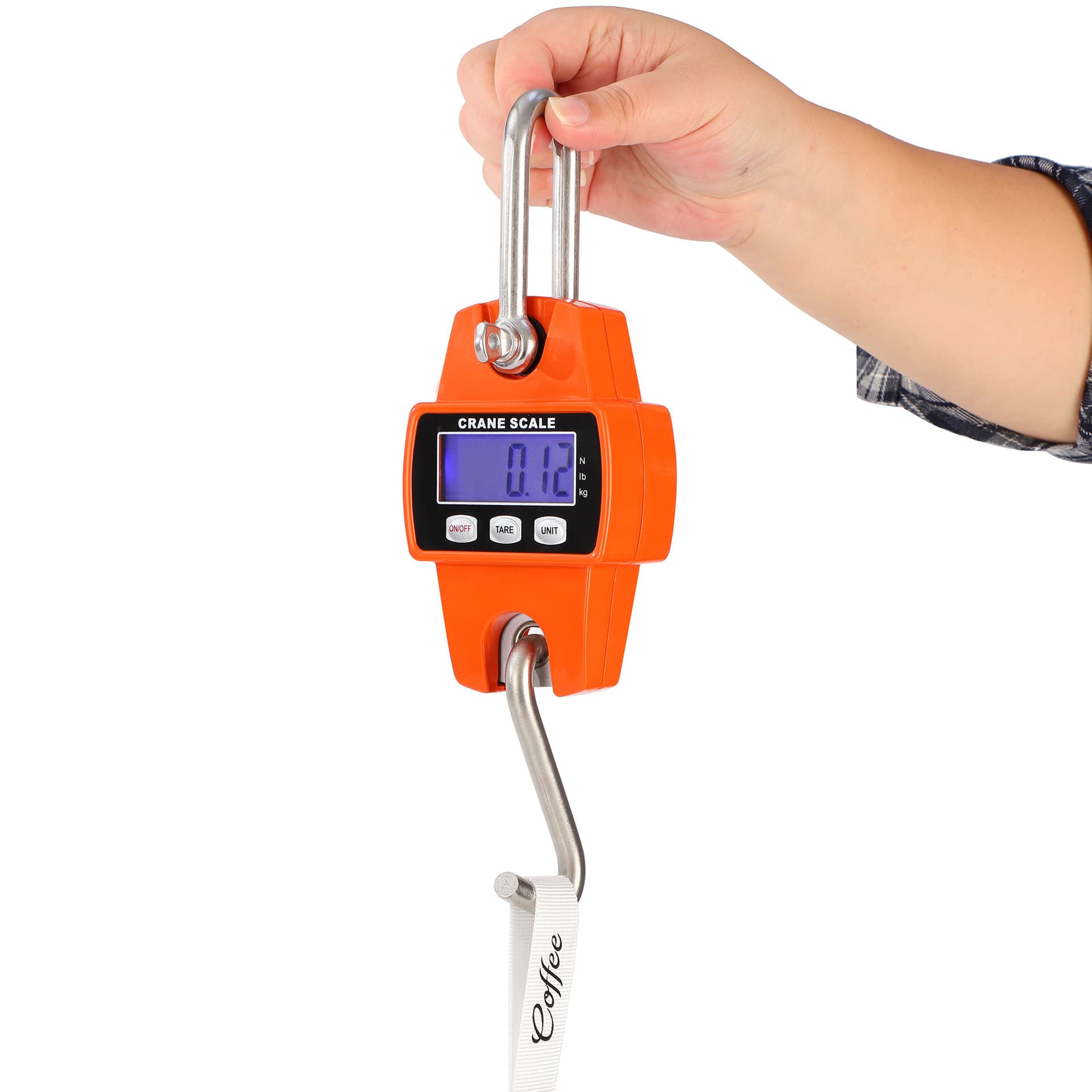 New Cross-Border 300kg Electronic Hanging Scale Portable Handheld Hook Scale High Precision Handheld Scale Courier Electronic Scale