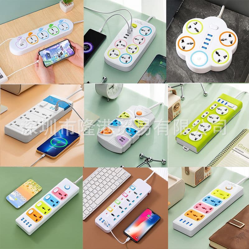 Factory-installed power strip with cord (Mexico, USA, Amazon, India, Philippines, Myanmar, Vietnam, Africa, Saudi Arabia)