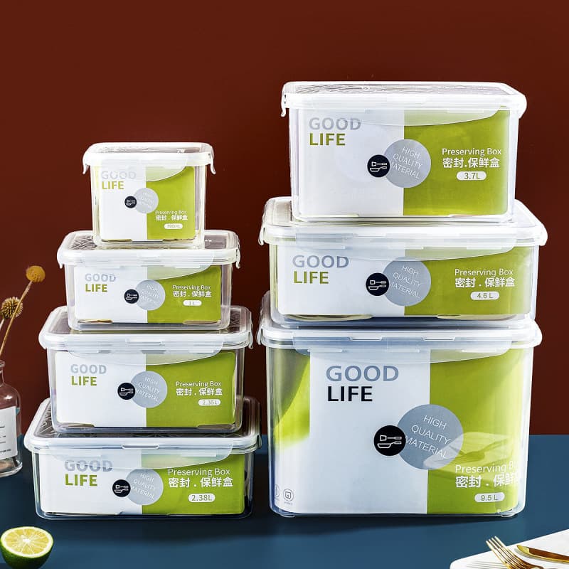 Crisper box food-grade sealed box commercial refrigerator storage box lunch box lunch box meal plastic rectangular