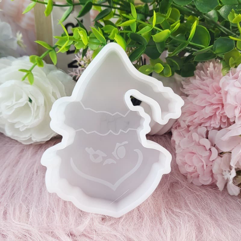 Grinch Car Aromatherapy Silicone Mold for DIY Plaster Scented Candles and Diffuser Stones