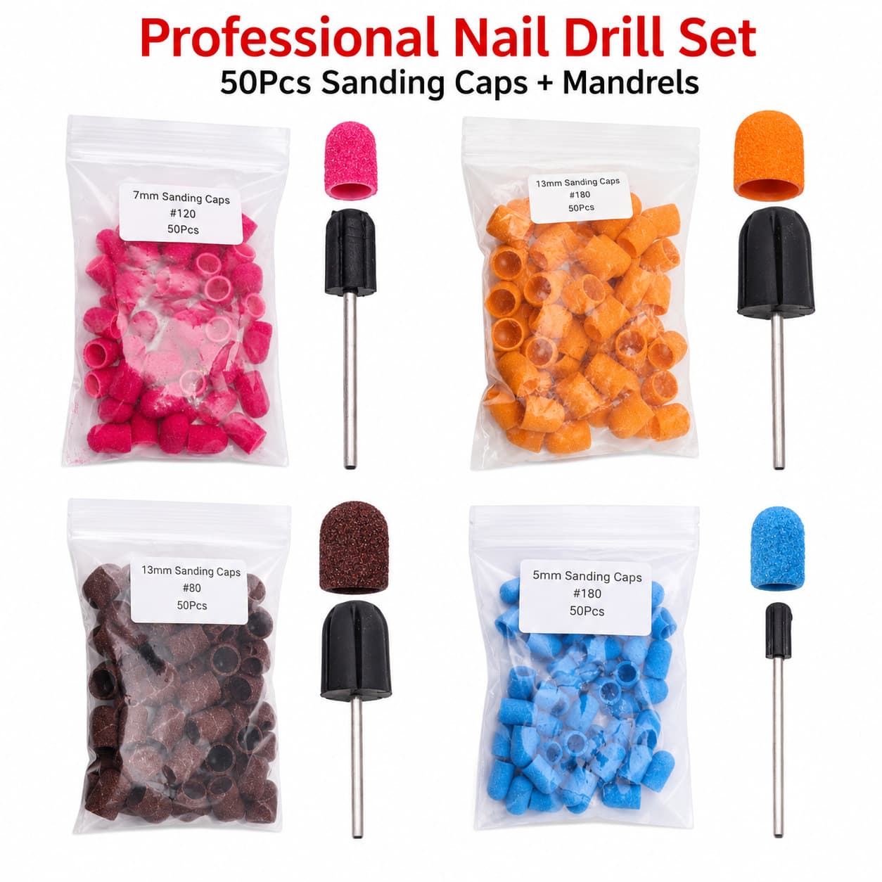 High-quality manicure sanding cap, grinding head, sanding ring, dead skin callus removal, foot care gauze cap, electric grinder accessories, tools